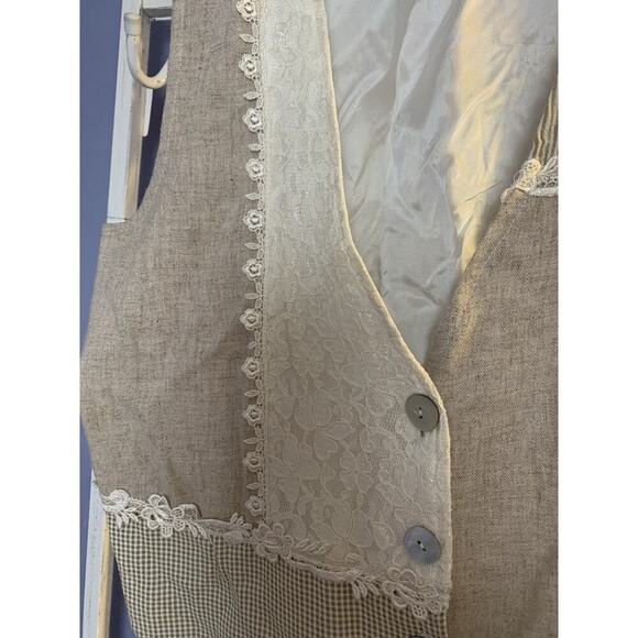 By choice lace vintage vest Ivory sm romantic boho princess sm - Picture 4 of 6